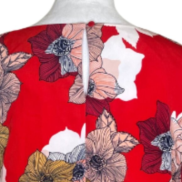 Metaphor Women's Sundazed Floral Thick Elastic Midi Office Work Sz 14 - Picture 4 of 9